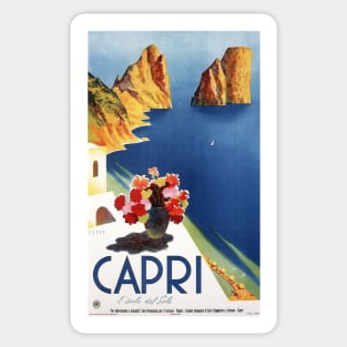 Capri vintage travel ad Sticker